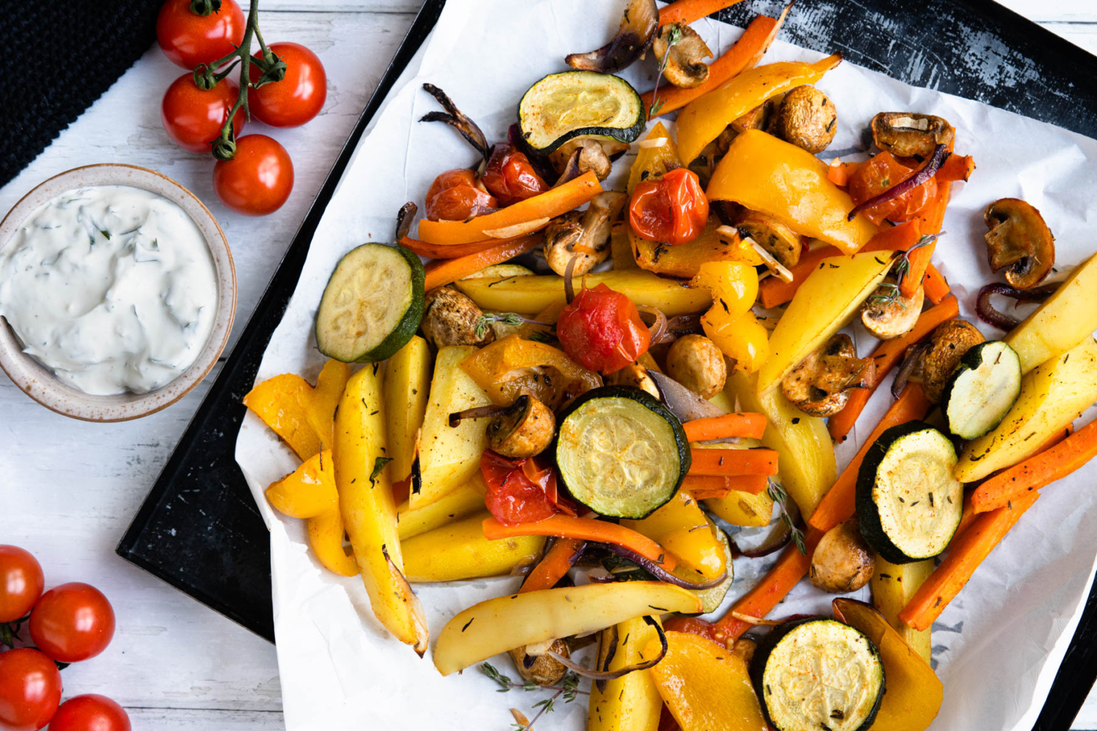 Mediterrane Gemüsepfanne aus dem Backofen Rezept eat de