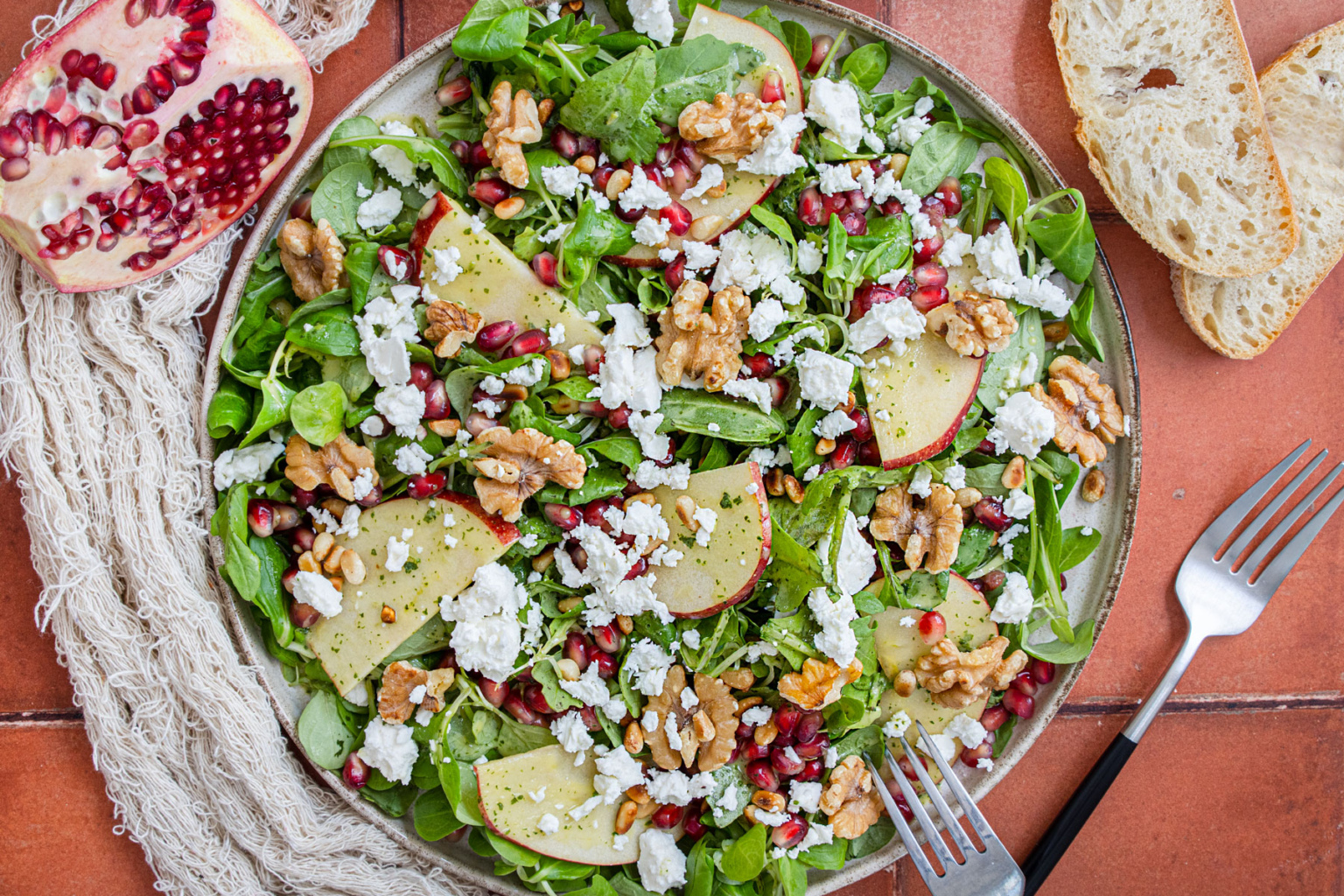 Salat Mit Granatapfel Und Feta Rezept Eat De