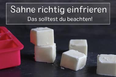 Sahne einfrieren