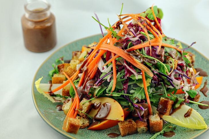 Blattsalat mit Schokodressing