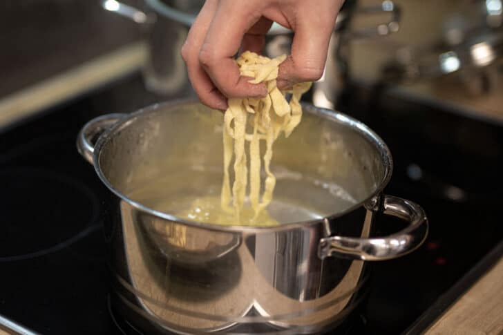 Tagliatelle kochen