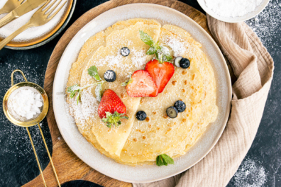 vegane Pfannkuchen mit Hafermilch