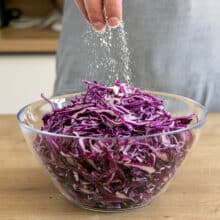 Rotkohl salzen
