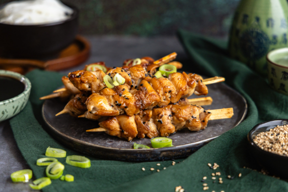 Teriyaki-Hähnchenspieße mit würziger Marinade