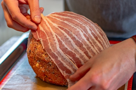 Blumenkohl mit Bacon belegen