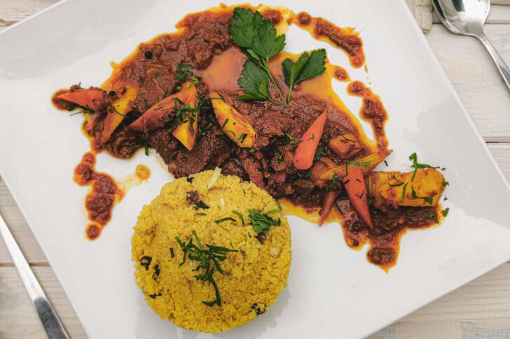 Rindergulasch mit Couscous