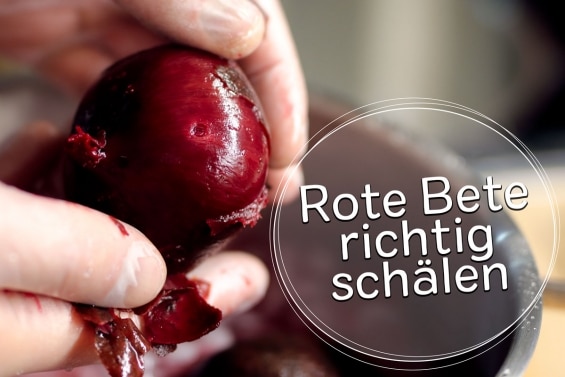 Rote Bete schaelen
