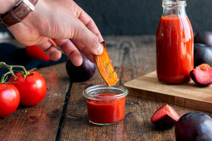 Pflaumenketchup zum Dippen
