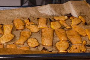 Butternutschalen aus dem Ofen