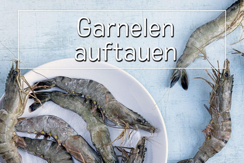 Garnelen auftauen