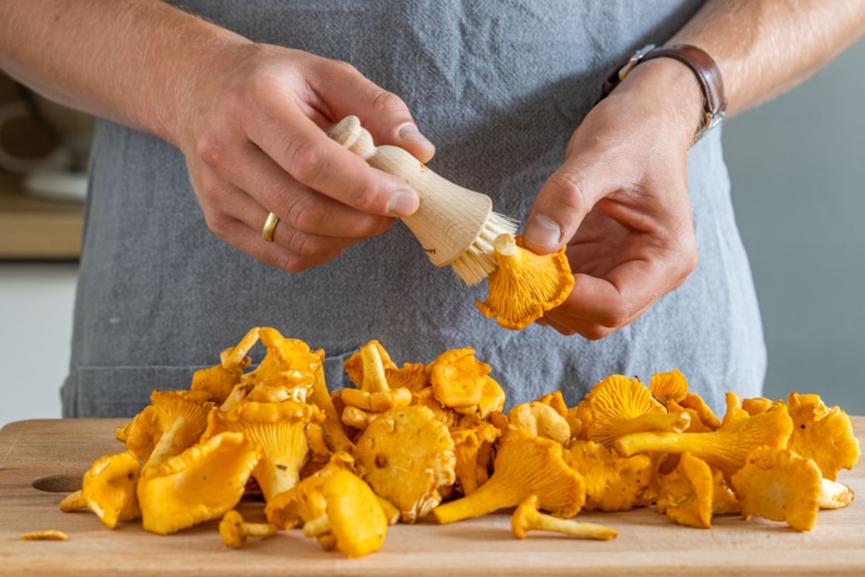 Gebratene Pfifferlinge mit Basilikum | Simples Rezept Gebratene Pfifferlinge mit Basilikum | Simples Rezept