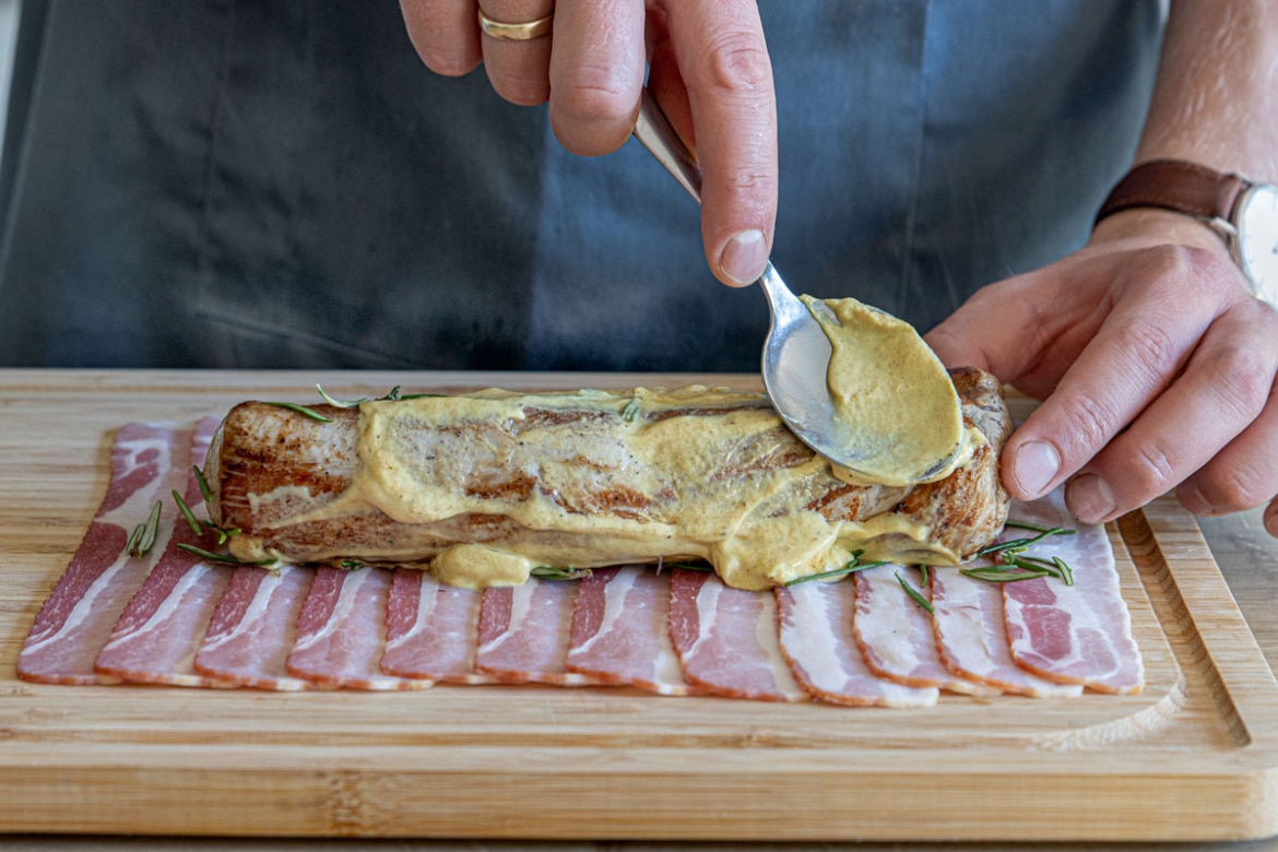 Gefüllte Lende Im Backofen Wie Lange Lende im Speckmantel aus dem Backofen | Rezept
