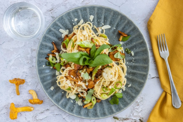 Pasta mit Pfifferlingen