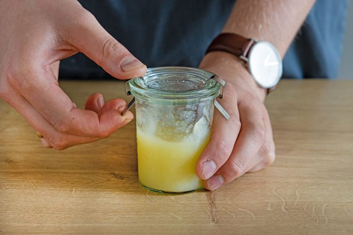 Apfelmus in Glas einfrieren