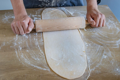 Ravioliteig dünn ausrollen