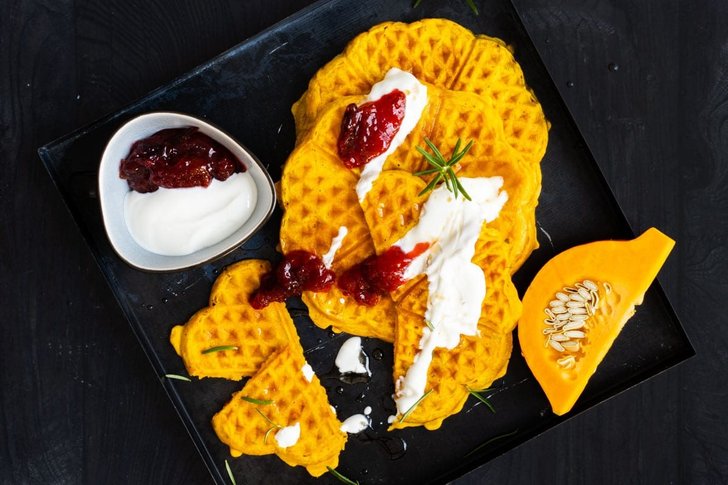 Kürbiswaffeln