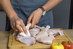 Gänsekeule abtupfen