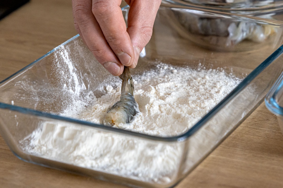 Garnelen asiatisch panieren mit Panko