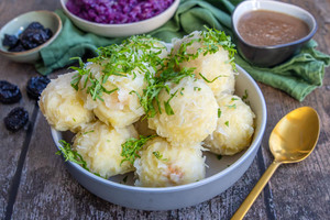 Kartoffelklöße halb und halb