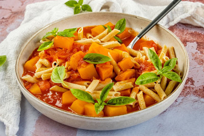 Kürbissoße mit Pasta