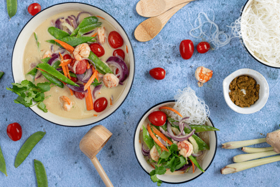 Garnelencurry mit Kokosmilch