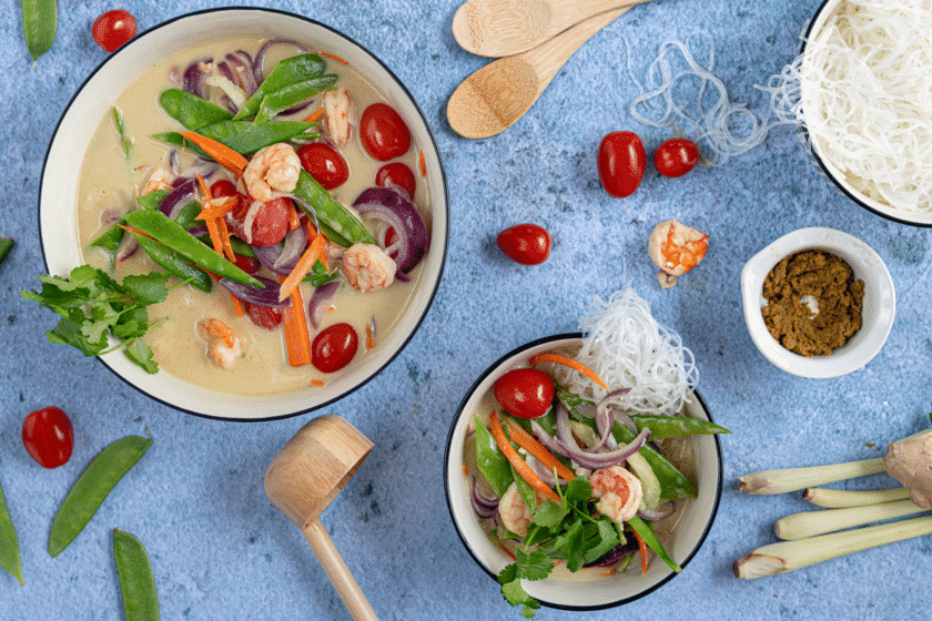 Garnelencurry mit Kokosmilch