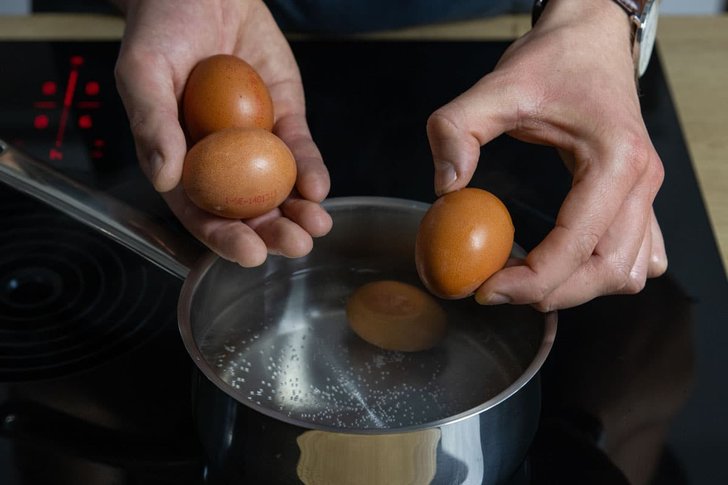 Eier hart kochen