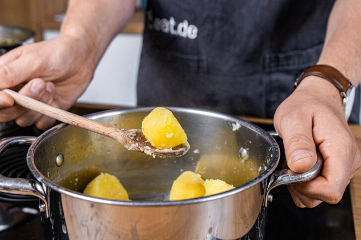 Kartoffeln ausdampfen lassen