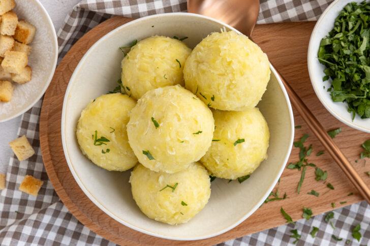 Kartoffelklöße halb und halb