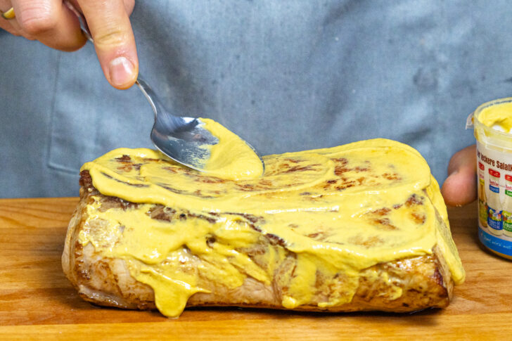 Schweinerücken mit Senf
