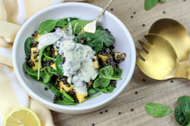Belugalinsensalat