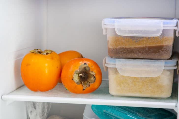 Kaki im Kühlschrank nachreifen lassen