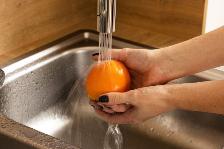 Kaki waschen