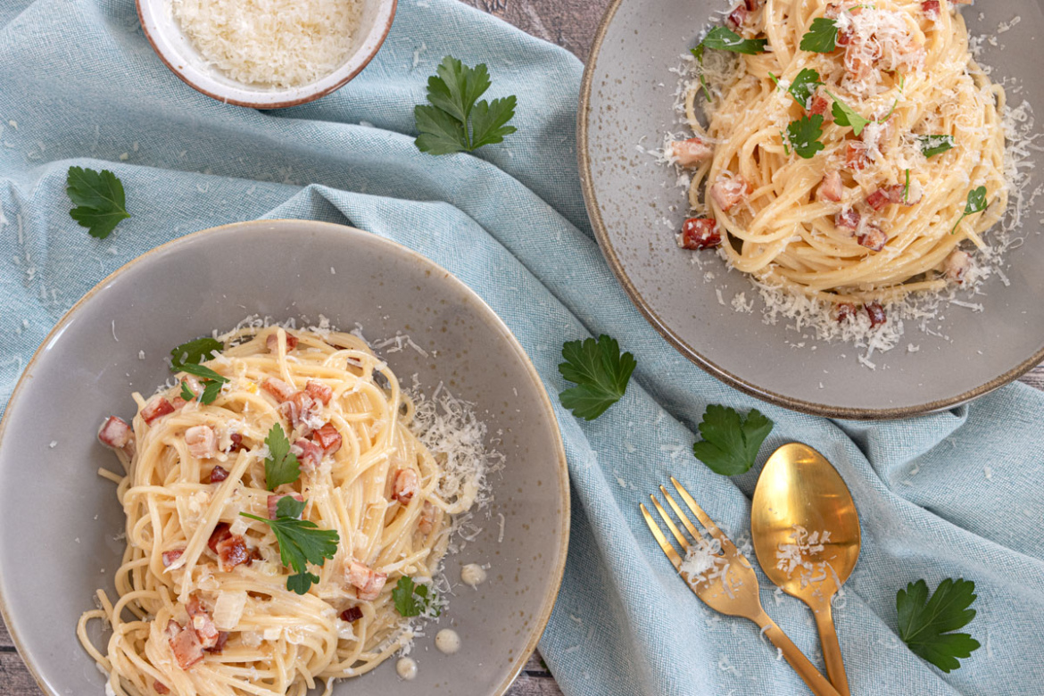 Spaghetti Carbonara mit Sahne Sauce | Rezept - eat.de