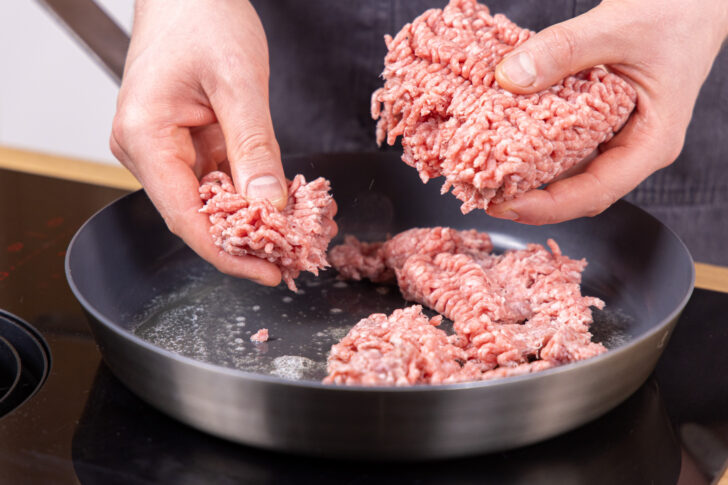 Hackfleisch anbraten