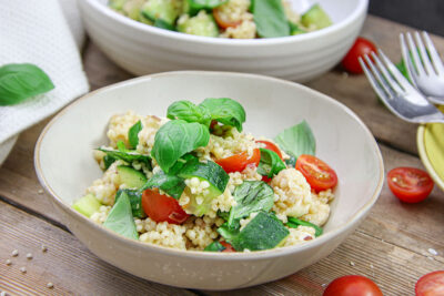 Graupensalat mit Mozarella