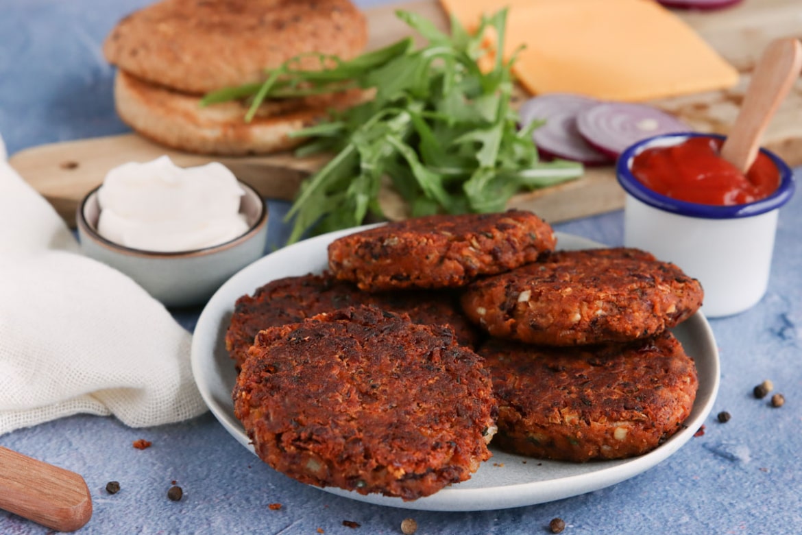 Veganer Kidneybohnen Burger mit Haferflocken Rezept eat.de