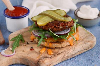 belegter Kidneybohnen-Burger
