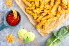 Kohlrabipommes mit Ketchup
