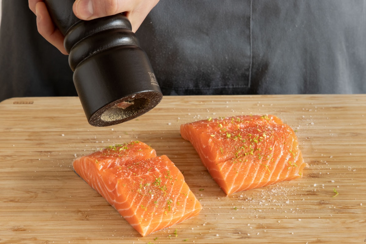 Kerntemperatur von Lachs saftig statt trocken