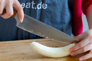 Banane halbieren
