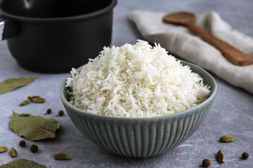 Reis als Beilage für Falafel