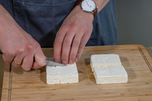 Feta halbieren