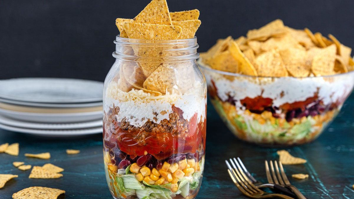 Einfacher Tacosalat mit Schmand