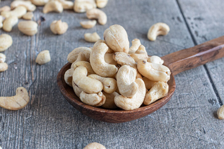 Cashewkerne sind sehr eisenhaltig