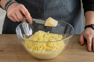Butter zugeben