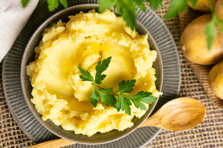 Kartoffelpüree ohne Milch servieren