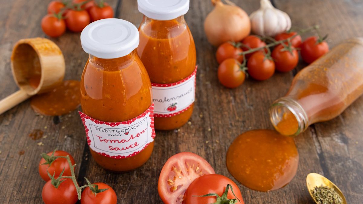 Tomatensauce kochen und haltbar machen