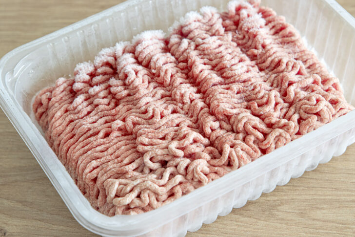 Hackfleisch mit Gefrierbrand