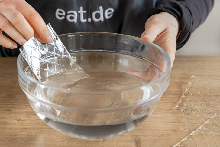 Gelatine einweichen